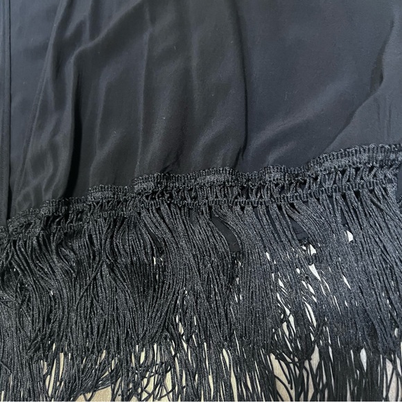 VICTORIA’S SECRET FRINGE KIMONO Black Cardigan Size:XS - Picture 6 of 7